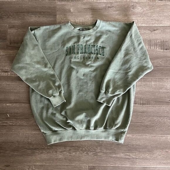 Vintage San Francisco Muted Green Crewneck - Picture 1 of 4